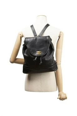 Chanel Vintage Vintage Tassen Pre-owned Caviar CC Backpack Black