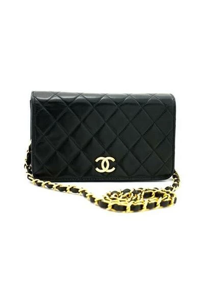 Chanel Vintage Vintage Tassen Pre-owned Leather Flap Bag Black 3 Chanel Vintage Vintage Tassen Pre-owned Leather Flap Bag Black - Afbeelding 3