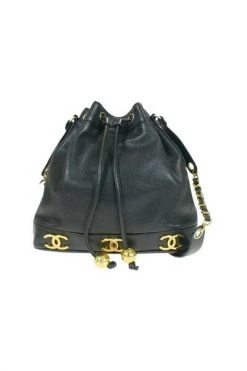 Chanel Vintage Vintage Tassen Pre-owned Leather Chanel-bags Black