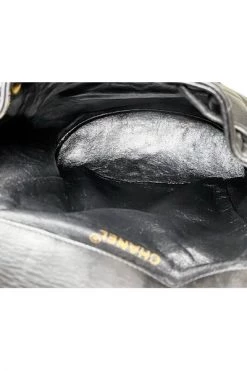 Chanel Vintage Vintage Tassen Pre-owned Leather Chanel-bags Black