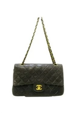 Chanel Vintage Vintage Tassen Pre-owned Medium Double Flap Bag Black -Goedkope Chanel Vintage winkel cb9da6c4f7cd3541fb728fb9684ae947