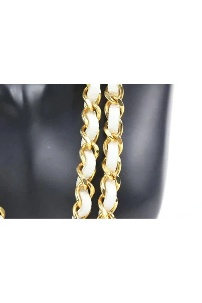 Chanel Vintage Vintage Sieraden Pre-owned Metal Chanel-jewelry Yellow 2 Chanel Vintage Vintage Sieraden Pre-owned Metal Chanel-jewelry Yellow - Afbeelding 2