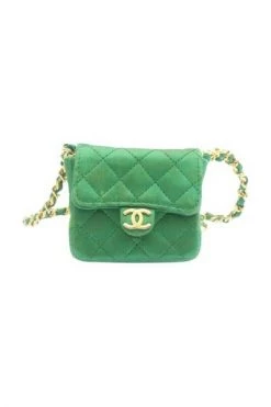 Chanel Vintage Vintage Tassen Pre-owned Leather Crossbody Bag Green