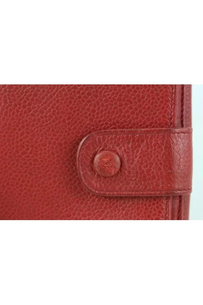Chanel Vintage Vintage Accessoires Pre-owned Leather Wallets Red 5 Chanel Vintage Vintage Accessoires Pre-owned Leather Wallets Red - Afbeelding 5