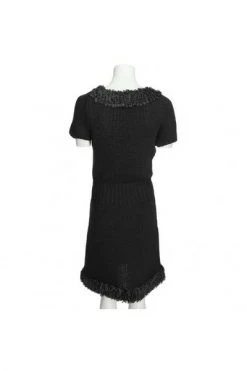 Chanel Vintage Vintage Jurken Pre-owned Fabric Dresses Black
