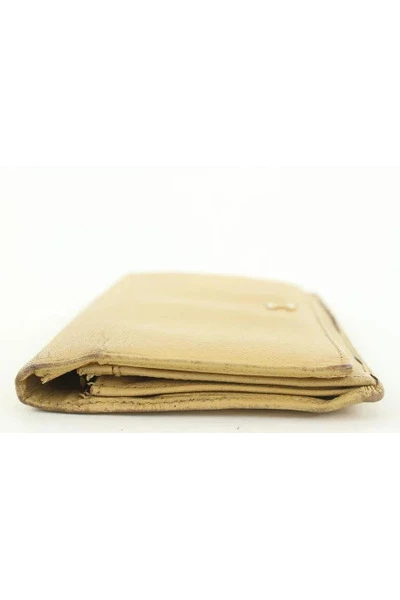 Chanel Vintage Vintage Accessoires Pre-owned Leather Wallets Beige 3 Chanel Vintage Vintage Accessoires Pre-owned Leather Wallets Beige - Afbeelding 3