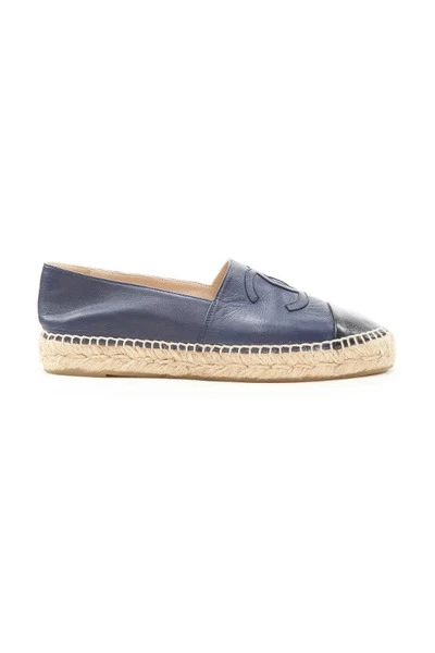 Chanel Vintage Vintage Schoenen Pre-owned Leather Espadrilles Blue 3 Chanel Vintage Vintage Schoenen Pre-owned Leather Espadrilles Blue - Afbeelding 3