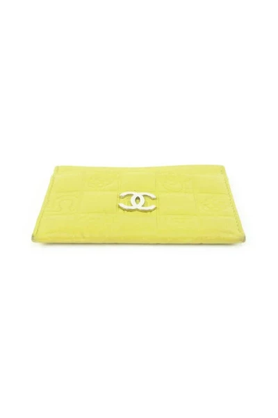 Chanel Vintage Vintage Accessoires Pre-owned Leather Wallets Yellow 3 Chanel Vintage Vintage Accessoires Pre-owned Leather Wallets Yellow - Afbeelding 3