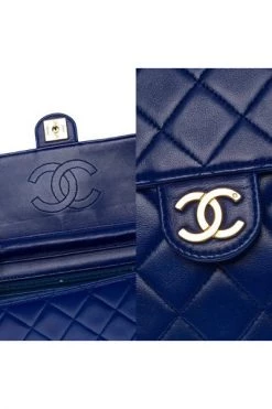 Chanel Vintage Vintage Tassen Pre-owned Leather Chanel-bags Blue -Goedkope Chanel Vintage winkel d24b49e8fff8e0ad2d73bad94c922c57