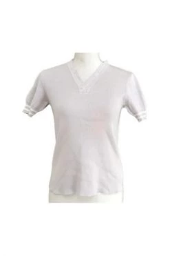 Chanel Vintage Vintage Tops Pre-owned Cotton Tops White -Goedkope Chanel Vintage winkel d281cb0e656924389d9a437d56a1fbae