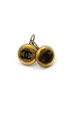 Chanel Vintage Vintage Sieraden Pre-owned Metal Earrings Yellow