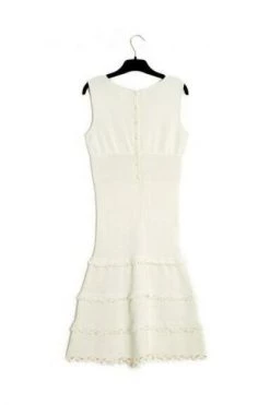 Chanel Vintage Vintage Jurken Pre-owned Dress White -Goedkope Chanel Vintage winkel d3427c16879f46108f37b922ac4ed9a1