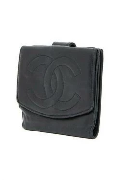 Chanel Vintage Vintage Accessoires Pre-owned Wallet Black