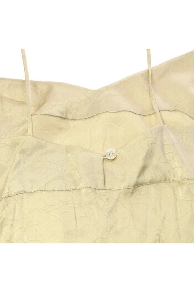 Chanel Vintage Vintage Tops Pre-owned Silk Tops Yellow 3 Chanel Vintage Vintage Tops Pre-owned Silk Tops Yellow - Afbeelding 3