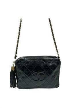 Chanel Vintage Vintage Tassen Pre-owned Leather Chanel-bags Black -Goedkope Chanel Vintage winkel d6c24402ebfab8aff7f32d95e2853789