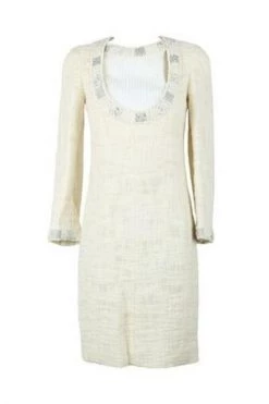 Chanel Vintage Vintage Jurken Pre-Owned Cotton Dress White