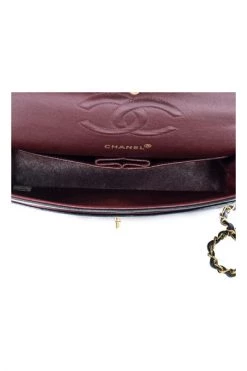 Chanel Vintage Vintage Tassen Pre-owned Medium Double Flap Bag Black