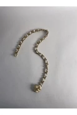 Chanel Vintage Vintage Accessoires White Metal Chanel Belt White