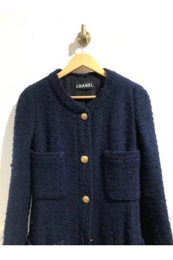 Chanel Vintage Vintage Tops Pre-owned Wool Outerwear Blue 9 Chanel Vintage Vintage Tops Pre-owned Wool Outerwear Blue -Goedkope Chanel Vintage winkel da449afdc4ba98836bfcd43fd98ca513