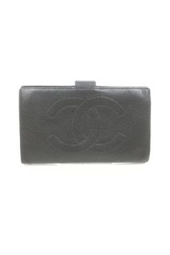 Chanel Vintage Vintage Accessoires Pre-owned Leather Wallets Black
