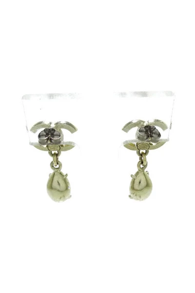 Chanel Vintage Vintage Sieraden Pre-owned Metal Earrings Gray 2 Chanel Vintage Vintage Sieraden Pre-owned Metal Earrings Gray - Afbeelding 2