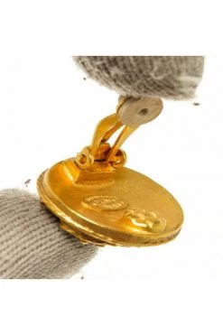 Chanel Vintage Vintage Sieraden Pre-owned Earrings Yellow -Goedkope Chanel Vintage winkel dee872824796b70bc56f67b57c3d3175