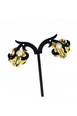 Chanel Vintage Vintage Sieraden Pre-owned Earrings Yellow -Goedkope Chanel Vintage winkel e0985c5db8b57d15036e7cc8bfa69765