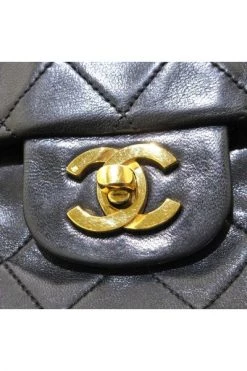 Chanel Vintage Vintage Tassen Pre-owned Medium Double Flap Bag Black -Goedkope Chanel Vintage winkel e0a1dd9360a44a087a0c4433596b8513