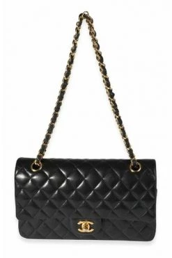 Chanel Vintage Vintage Tassen Pre-owned Medium Double Flap Bag Black -Goedkope Chanel Vintage winkel e12ea2dc2b55d1a51e7e85ea290f0af2