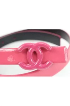 Chanel Vintage Vintage Accessoires Pre-owned Leather Belts Pink