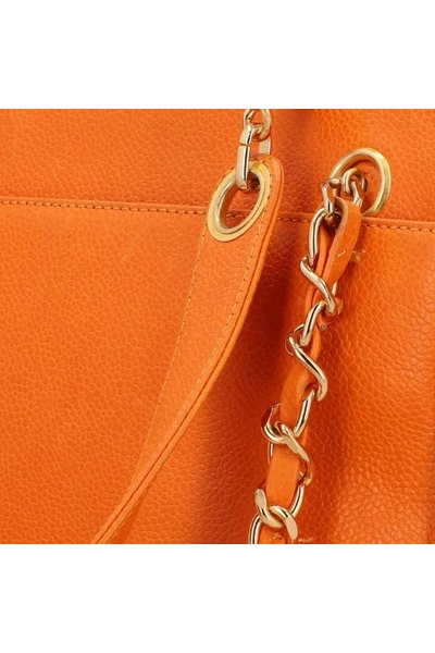 Chanel Vintage Vintage Tassen Pre-owned Leather Chanel-bags Orange 5 Chanel Vintage Vintage Tassen Pre-owned Leather Chanel-bags Orange - Afbeelding 5