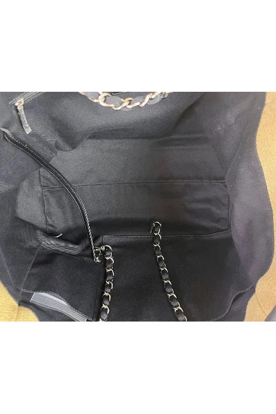 Chanel Vintage Vintage Tassen Pre-owned Canvas Chanel-bags Beige 3 Chanel Vintage Vintage Tassen Pre-owned Canvas Chanel-bags Beige - Afbeelding 3