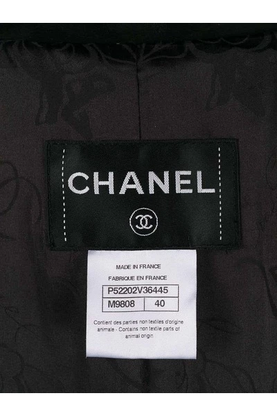 Chanel Vintage Vintage Jassen Pre-Owned Wool Coat Gray 4 Chanel Vintage Vintage Jassen Pre-Owned Wool Coat Gray - Afbeelding 4