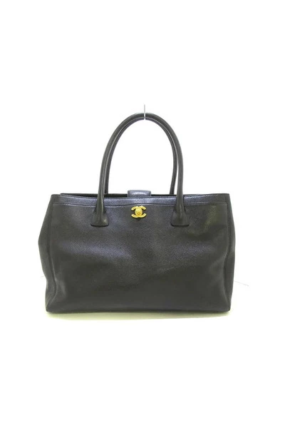 Chanel Vintage Vintage Tassen Pre-owned Leather Totes Black 4 Chanel Vintage Vintage Tassen Pre-owned Leather Totes Black - Afbeelding 4