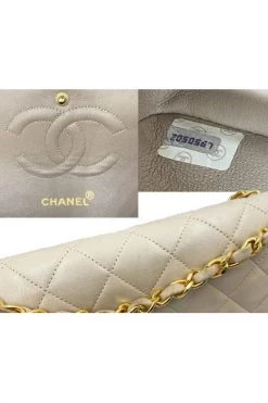 Chanel Vintage Vintage Tassen Pre-owned Leather Chanel-bags Beige -Goedkope Chanel Vintage winkel e32ce80898f7a8c47983bb1d5431bb40