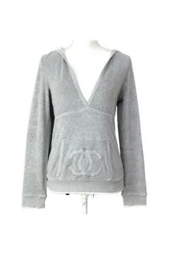 Chanel Vintage Vintage Tops Pre-owned Cotton Outerwear Gray -Goedkope Chanel Vintage winkel e393fb4ccd22a4006f82c239245095c5