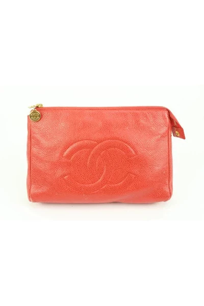 Chanel Vintage Vintage Tassen Pre-owned Clutches Red 4 Chanel Vintage Vintage Tassen Pre-owned Clutches Red - Afbeelding 4