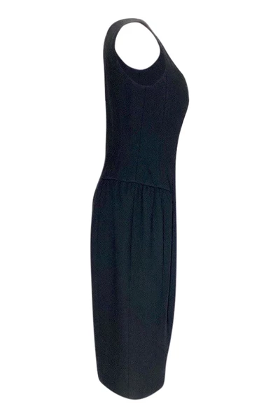 Chanel Vintage Vintage Jurken Pre-owned Vintage 1990s Corset Dress In Wool Black 3 Chanel Vintage Vintage Jurken Pre-owned Vintage 1990s Corset Dress In Wool Black - Afbeelding 3