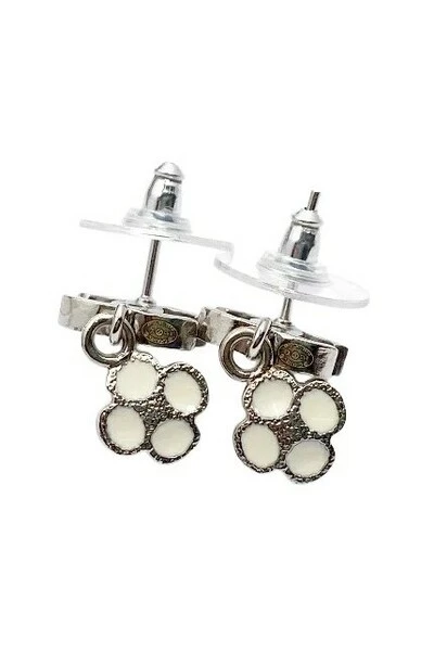 Chanel Vintage Vintage Sieraden Pre-owned Metal Earrings Gray 2 Chanel Vintage Vintage Sieraden Pre-owned Metal Earrings Gray - Afbeelding 2