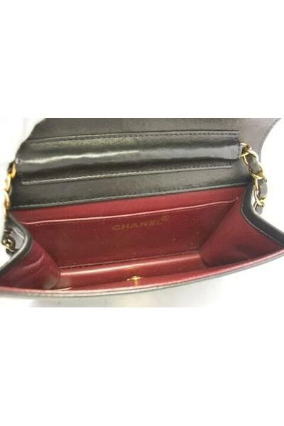 Chanel Vintage Vintage Tassen Pre-owned Leather Flap Bag Black 5 Chanel Vintage Vintage Tassen Pre-owned Leather Flap Bag Black - Afbeelding 5