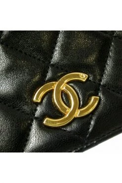Chanel Vintage Vintage Tassen Pre-owned Shoulder Bags Black -Goedkope Chanel Vintage winkel e8096dff48d5608f501e906b3ff45470