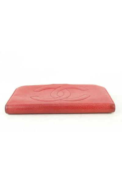 Chanel Vintage Vintage Accessoires Pre-owned Leather Wallets Red 2 Chanel Vintage Vintage Accessoires Pre-owned Leather Wallets Red - Afbeelding 2