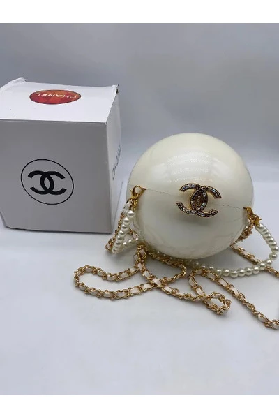 Chanel Vintage Vintage Tassen Pre-owned Glass Chanel-bags Beige 6 Chanel Vintage Vintage Tassen Pre-owned Glass Chanel-bags Beige - Afbeelding 6