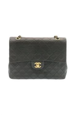 Chanel Vintage Vintage Tassen Pre-owned Leather Flap Bag Black