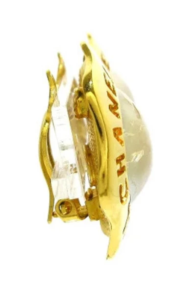 Chanel Vintage Vintage Sieraden Pre-owned Metal Earrings Yellow 2 Chanel Vintage Vintage Sieraden Pre-owned Metal Earrings Yellow - Afbeelding 2