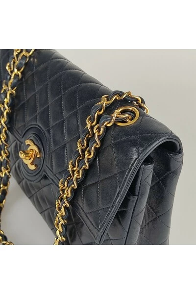 Chanel Vintage Vintage Tassen Pre-owned Borsa Classica Timeless Anno 89-91 Blue 1 Chanel Vintage Vintage Tassen Pre-owned Borsa Classica Timeless Anno 89-91 Blue