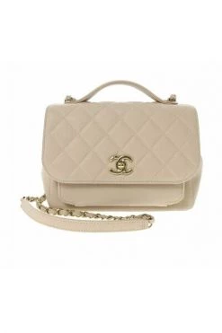 Chanel Vintage Vintage Tassen Pre-owned Handbags Beige -Goedkope Chanel Vintage winkel eb184403316efc56adbff1ac15750918