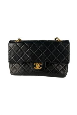 Chanel Vintage Vintage Tassen Pre-owned Leather Flap Bag Black
