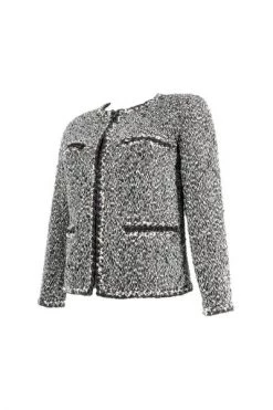 Chanel Vintage Vintage Jassen Pre-owned Wool Outerwear Black