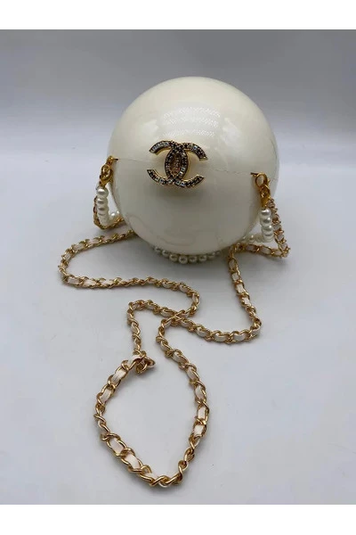 Chanel Vintage Vintage Tassen Pre-owned Glass Chanel-bags Beige 5 Chanel Vintage Vintage Tassen Pre-owned Glass Chanel-bags Beige - Afbeelding 5